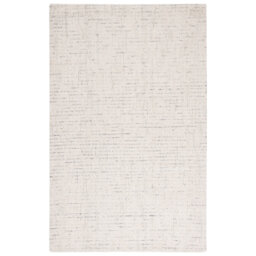 Abstract Striped Erin Rug in Ivory & Light Grey