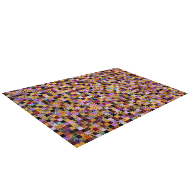 Sao Paulo Handmade Cowhide Purple/Red Rug