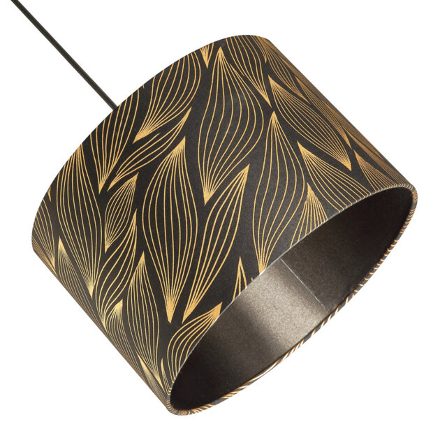 20cm H Cotton Blend Drum Lamp Scm Hade (Screw On) in Gold