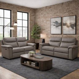Alessandrina Real Leather Power Recliner 3 + 2 Sofa Set with USB Charging