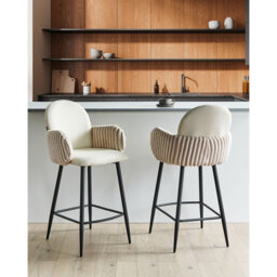 Set of 2 Bar Chairs AMITY Fabric