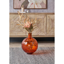 Round Recycled Glass Vase