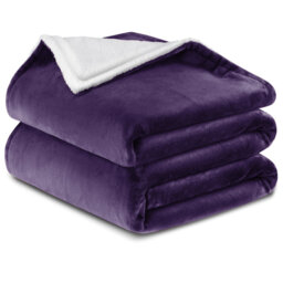 Haffa Reversible Sherpa Fleece Throw Blanket - Ultra-Soft, Warm & Cozy Comfort for All Seasons