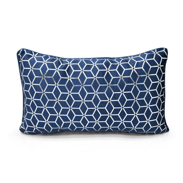 Dumlao Luxury Metallic Geometric Foil Pattern Cushion