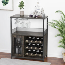 Cabinet/Enclosed Storage Wine Bottle & Glass Rack