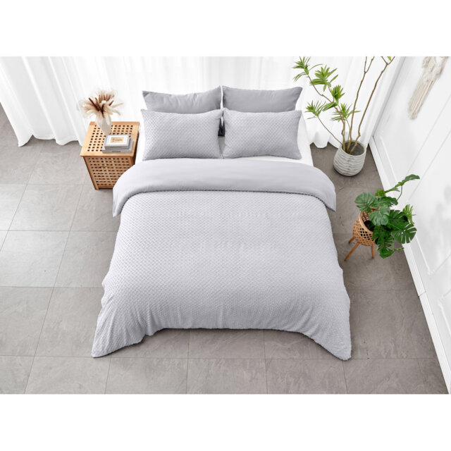 Frankl Polyester Solid Colour Duvet Cover with Pillowcases Included