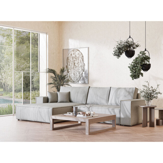 5 Seater Fabric Corner Sofa