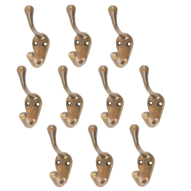 Hammer & Tongs - Narrow Hat & Coat Hook - W25mm x H80mm - Brass