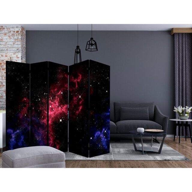 Gurprit 225cm W x 172cm H 5 - Panel Solid Wood Folding Room Divider