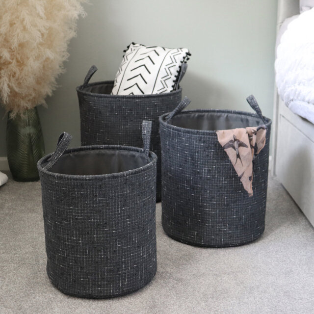 JVL Fabric Decorative Basket