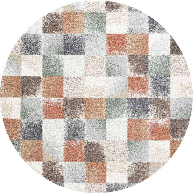 Round Mehari Patchwork Area Rug