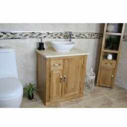 Delvalle 750mm Single Bathroom Vanity with Vessel Ceramic Basin