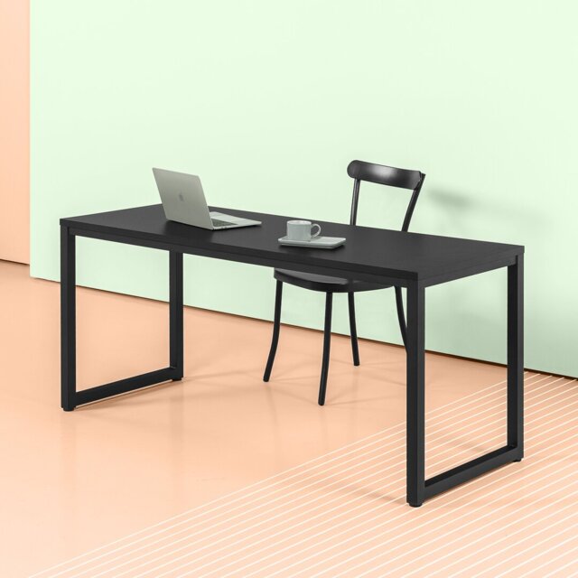 Berenice Modern Office Desk with Steel Frame & Spacious Worktop
