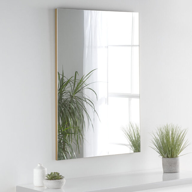 Aaryash Wood Flat Wall Mirror