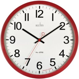 Acctim Kempston Wall Clock Metal Energy Efficient Movement Glass Lens 35cm
