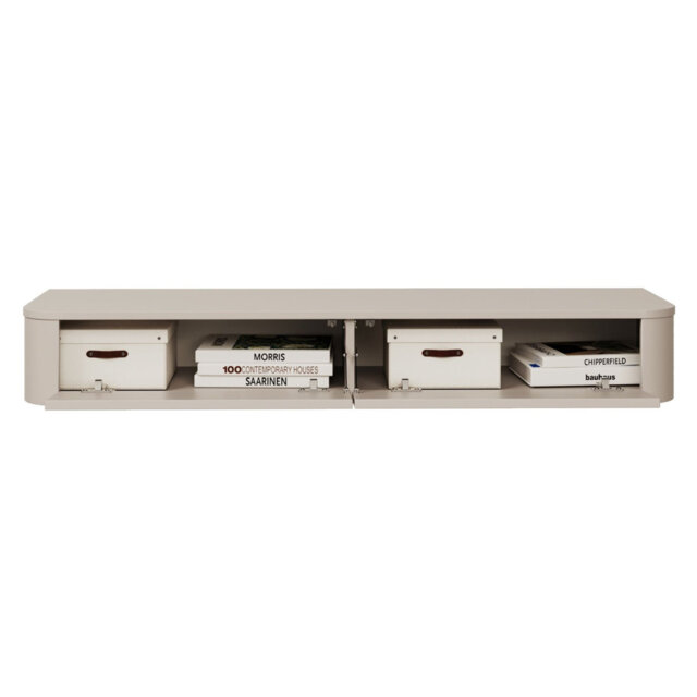 Delonia Slim Wall-Mounted TV Cabinet 175 cm Cashmere