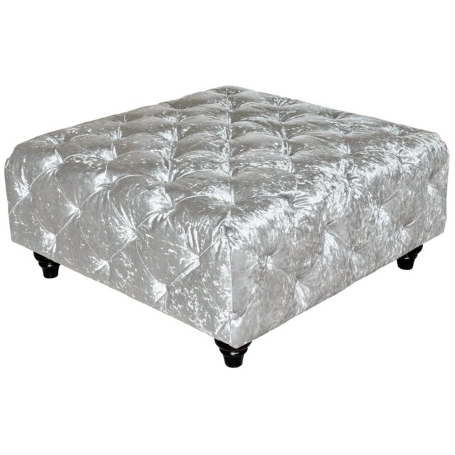 Isiah 90cm Wide Velvet Tufted Square Cocktail Ottoman