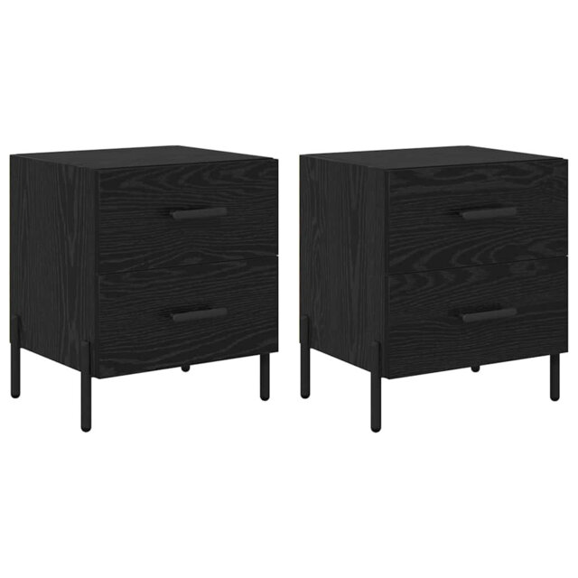 Bedside Cabinet With Drawer 2 Pcs Artisan Oak 40 X 35 X 47.5 Cm