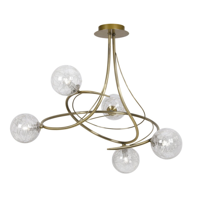 Tabia Clear Glass Semi Flush Mount