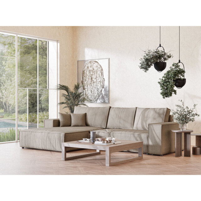 5 Seater Fabric Corner Sofa
