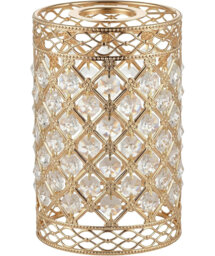 Crystal Lamp Shade in French Gold
