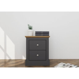 DEVON 2 DRAWER BEDSIDE CABINET