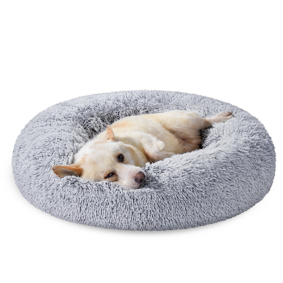 Dog Bed, Donut Cat Bed, Fluffy Calming Pet Bed With Removable