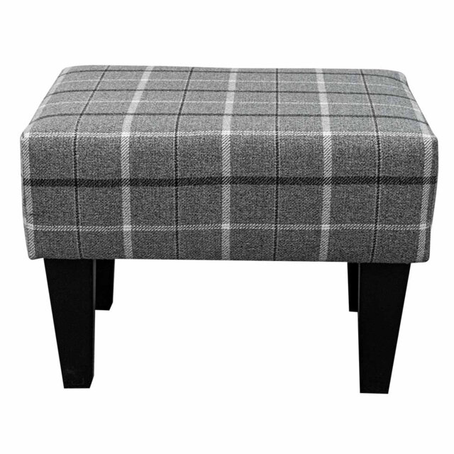 50cm Wide Rectangle Tartan Footstool Ottoman