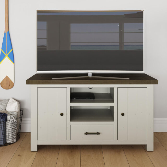 "Brents Solid Wood 2 Door 1 Drawer TV Stand for TVs up to 60"""