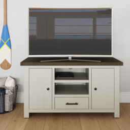 "Brents Solid Wood 2 Door 1 Drawer TV Stand for TVs up to 60"""