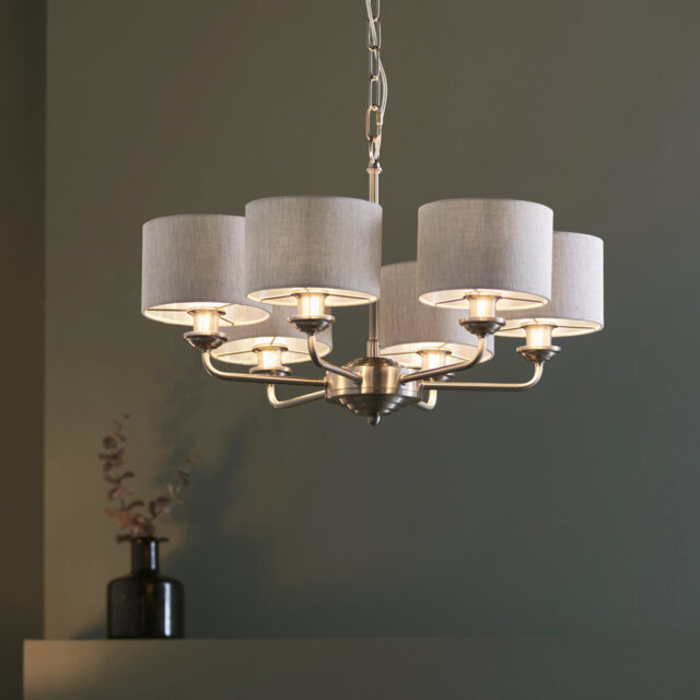 Landover 6 - Light Shaded Chandelier