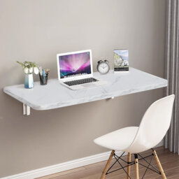 Marble Pattern Foldable Wall-Mounted Desk