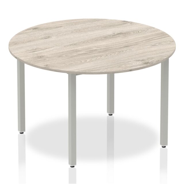 Zetta Oval Metal Base Executive Desk