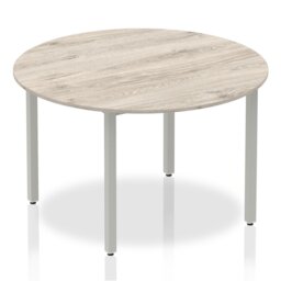 Zetta Oval Metal Base Executive Desk