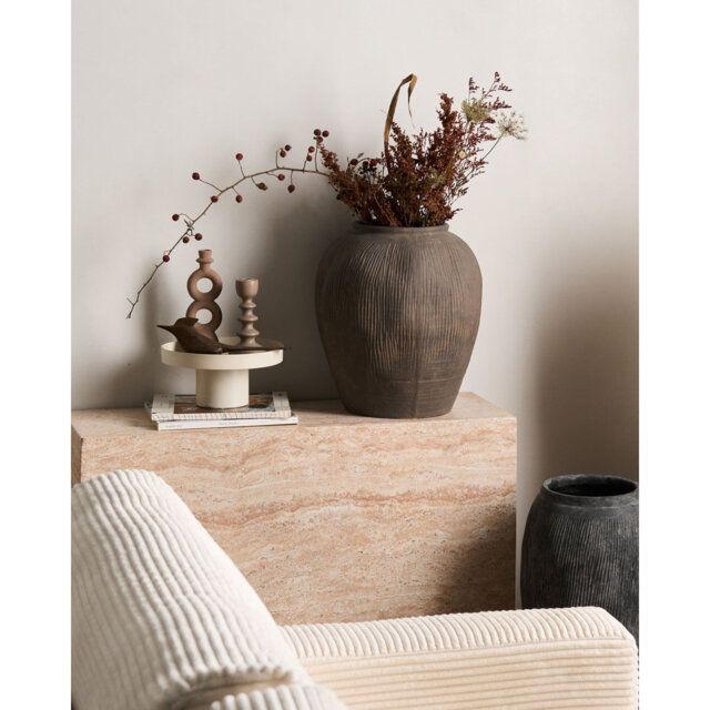 Flower Vase KATERINI 40 cm Brown