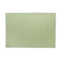 Herringbone Washable Green Rug