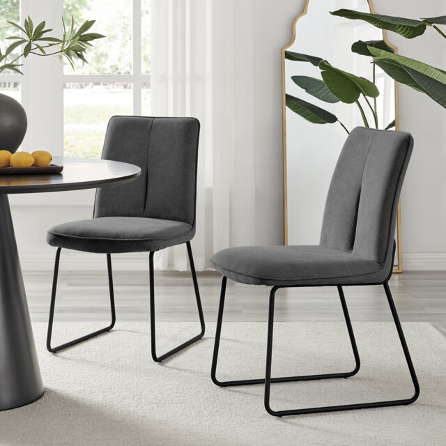 Eubanks Luxury Fabric Upholstered Dining Chair - Minimalist Modern Home