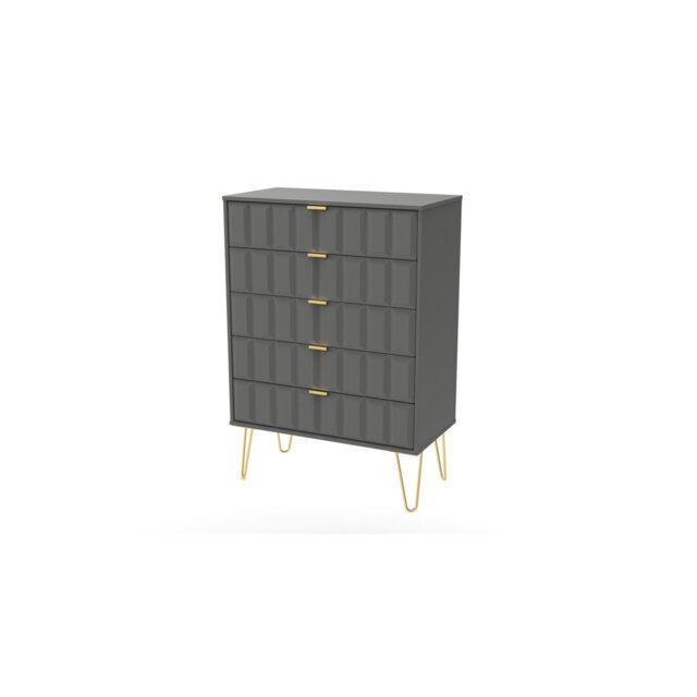 Fully Assembled Pennside 5 Drawer 76.5Cm W Chest of Drawers
