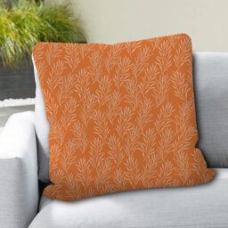 Indoor / Outdoor Orange Square Cushion Cover