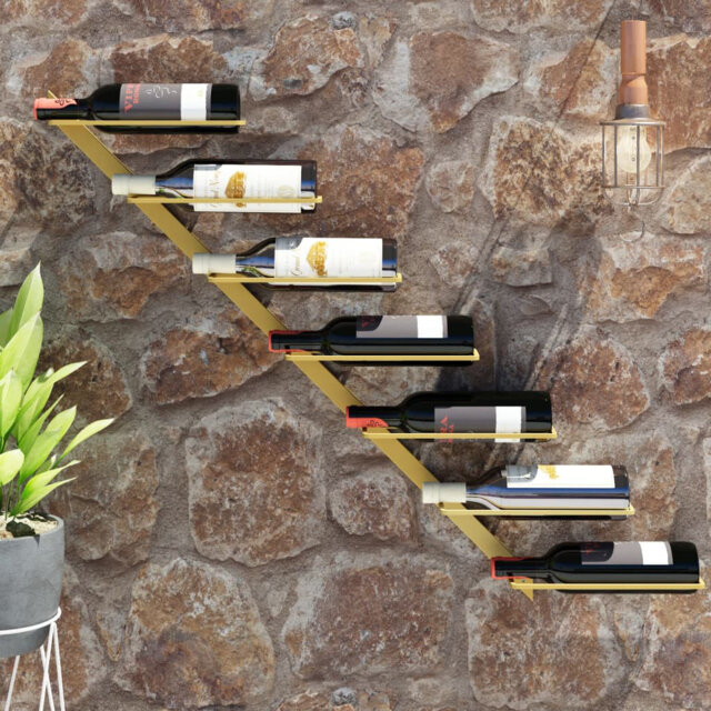 Dudek Wall Mounted Wine Bottle Rack