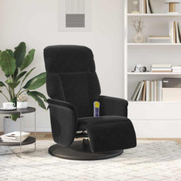 Massage Recliner Chair Velvet Modern Luxury Swivel Home Seating Plywood