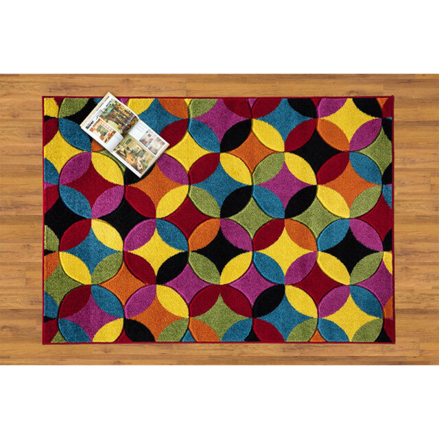 Hooked Multicolour Bright Rug