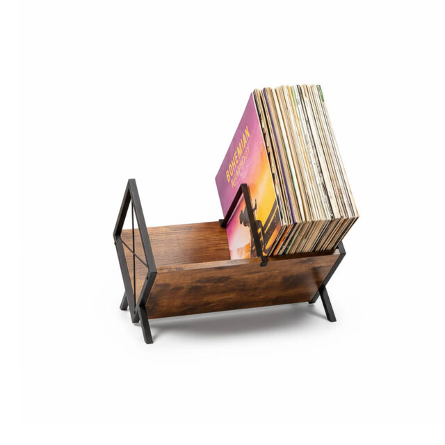 Manufactured Wood,Metal Free Standing Magazine Rack
