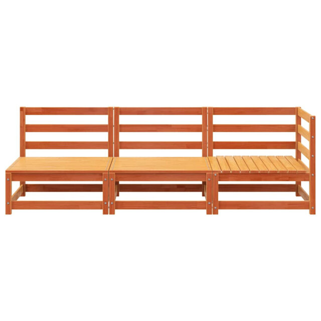 Lily Manor Garden Sofa 3-Seater Solid Wood Pine