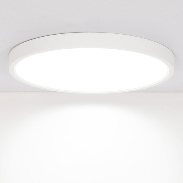30Cm White Ultra Slim Dimmable LED Flush Mount Ceiling Light With Remote