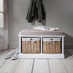 Hudson Oaks Polyester Blend Upholstered Storage Bench