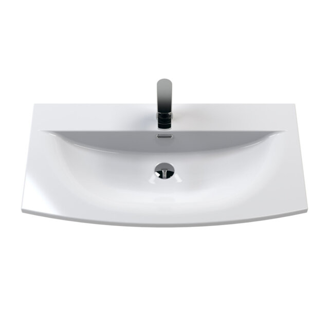 810mm Single Bathroom Vanity with Drop In Vitreous China Basin