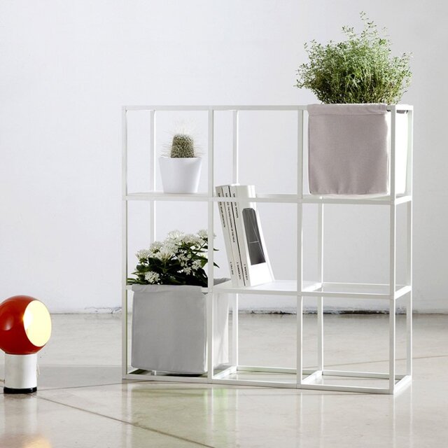 IPot 62.5cm H x 62.5cm W Steel Etagere Bookcase