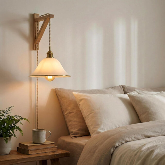 White Frosted Glass Lamp Shade 30cm – E27 Easy Fit Replacement Pendant Ceiling Light Shade, Modern Bell Glass Lampshade for Kitchen, Dining Room, Bedr