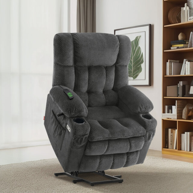 Dual Motor Lift Assist Riser Recliner with Massage